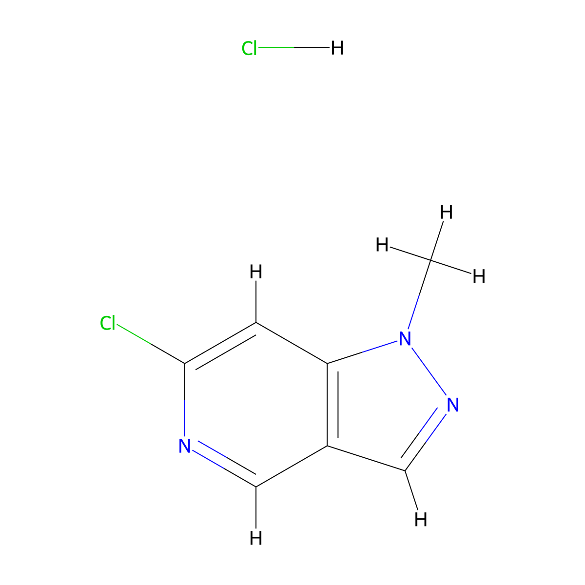6-Chloro-1-methylpyrazolo[4,3-c]pyridine;hydrochloride molecular structure, CAS 3033400-94-8