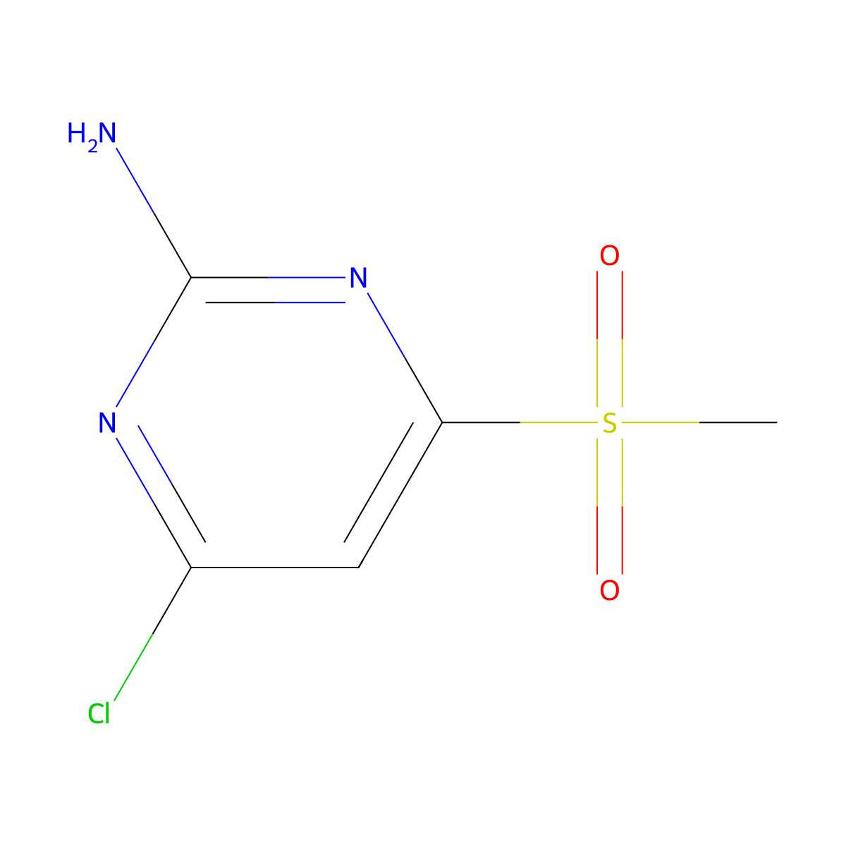 4-Chloro-6-methanesulfonylpyrimidin-2-amine molecular structure, CAS 3033437-18-9