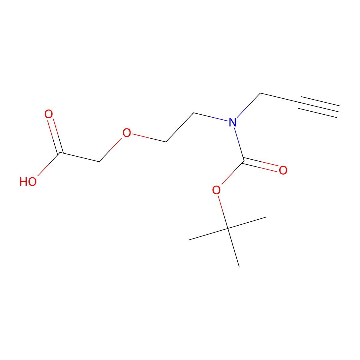 2-(2-{[(Tert-butoxy)carbonyl](prop-2-yn-1-yl)amino}ethoxy)acetic acid molecular structure, CAS 3033443-16-9
