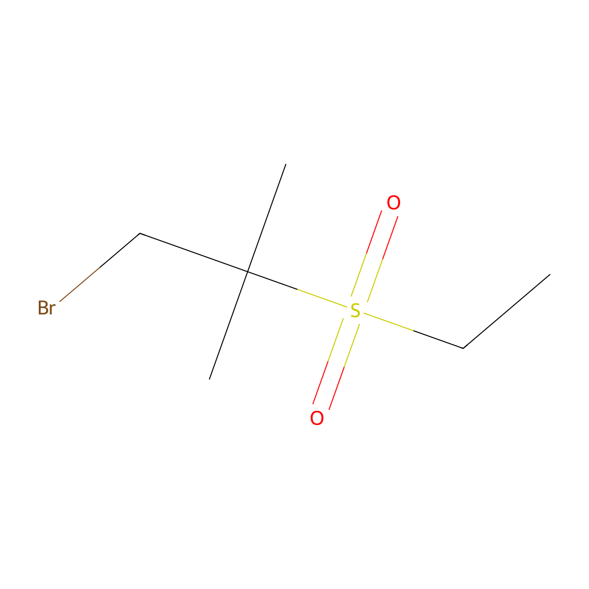 1-Bromo-2-(ethanesulfonyl)-2-methylpropane molecular structure, CAS 3033449-67-8