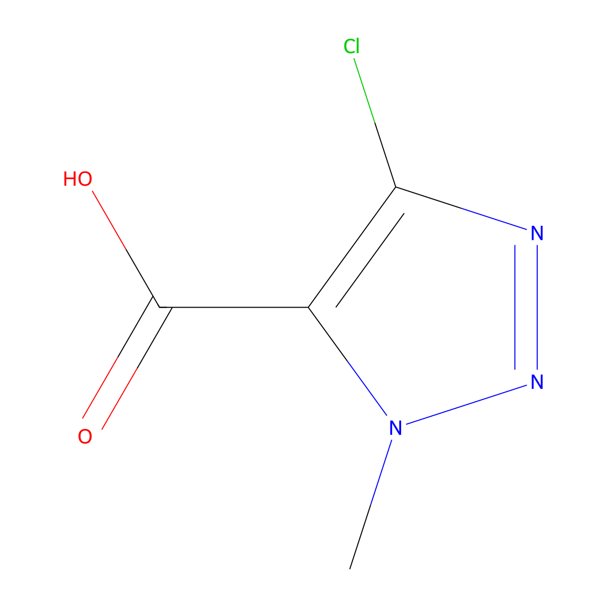4-Chloro-1-methyl-1H-1,2,3-triaZole-5-carboxylic acid molecular structure, CAS 3033450-52-8