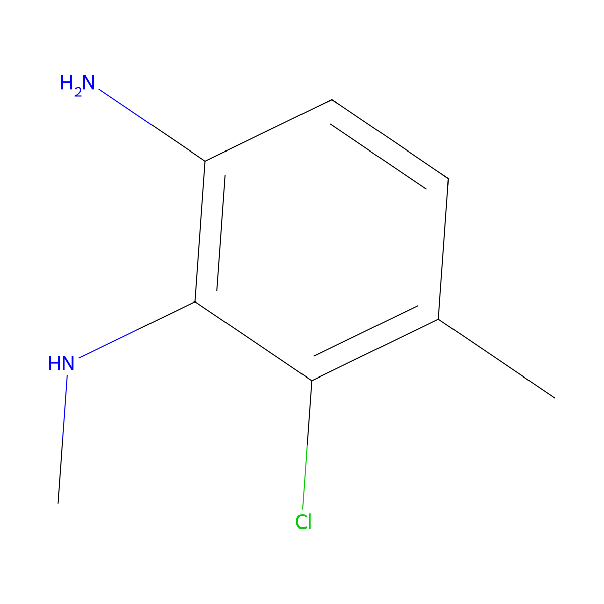 6-chloro-N1,5-dimethylbenzene-1,2-diamine molecular structure, CAS 3033451-36-1