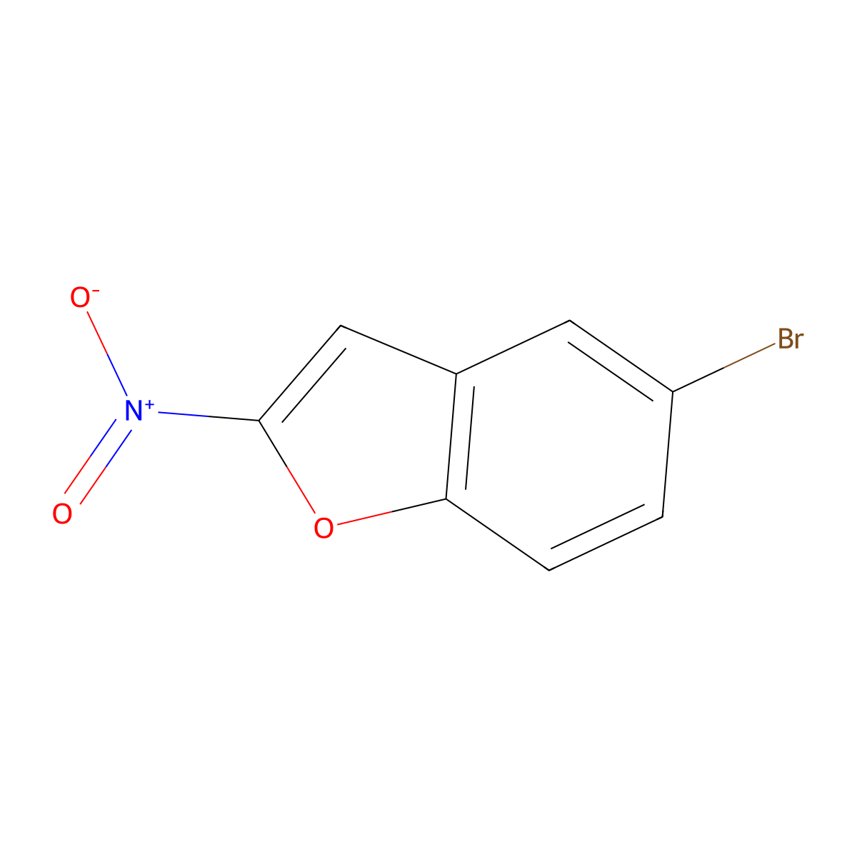 5-Bromo-2-nitro-1-benzofuran molecular structure, CAS 30335-67-2