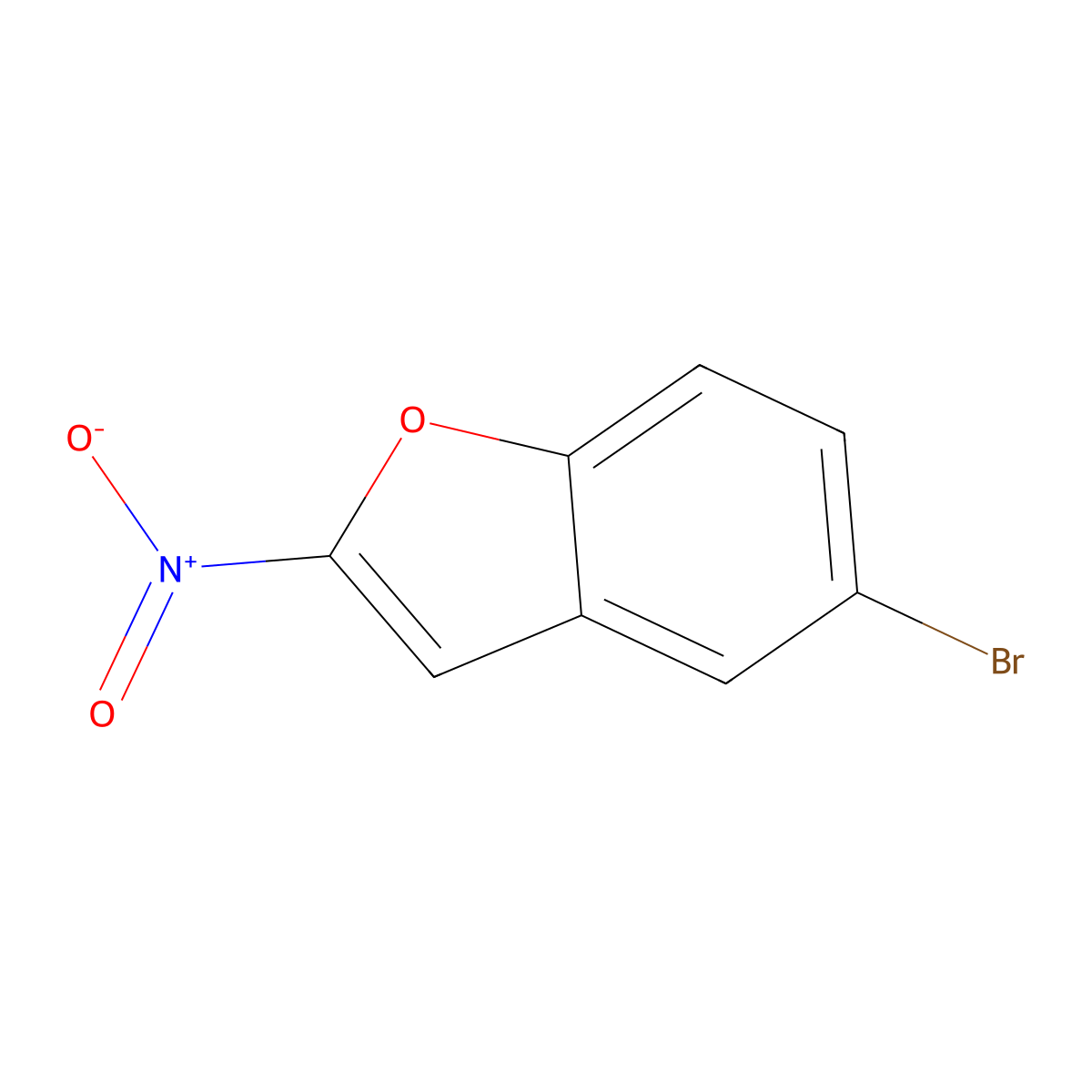 5-Bromo-2-nitro-1-benzofuran molecular structure, CAS 30335-67-2