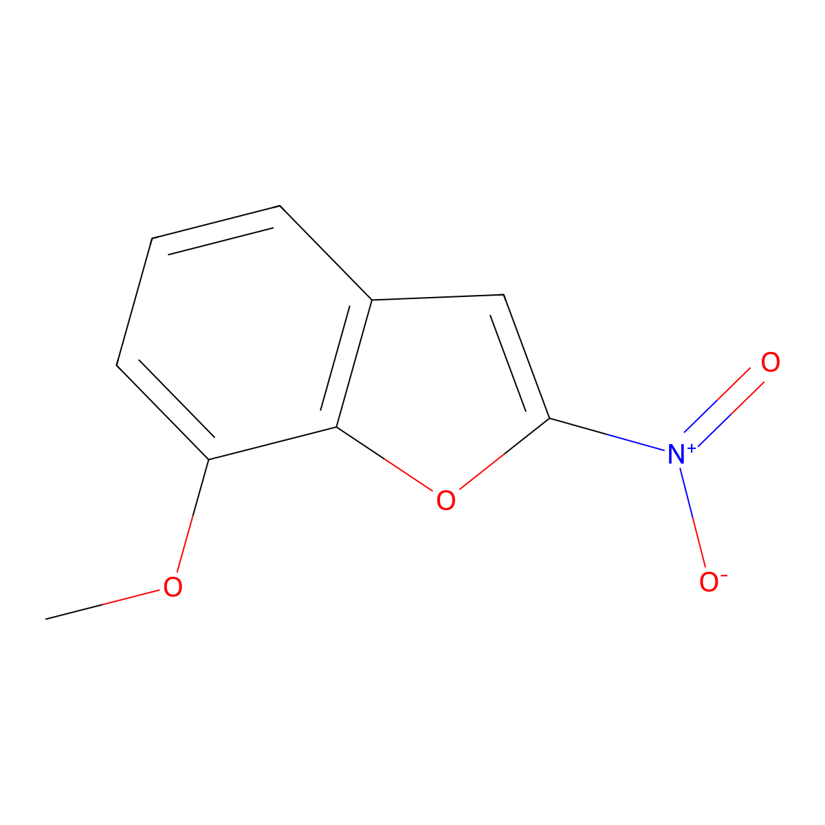7-Methoxy-2-nitro-1-benzofuran molecular structure, CAS 30335-71-8