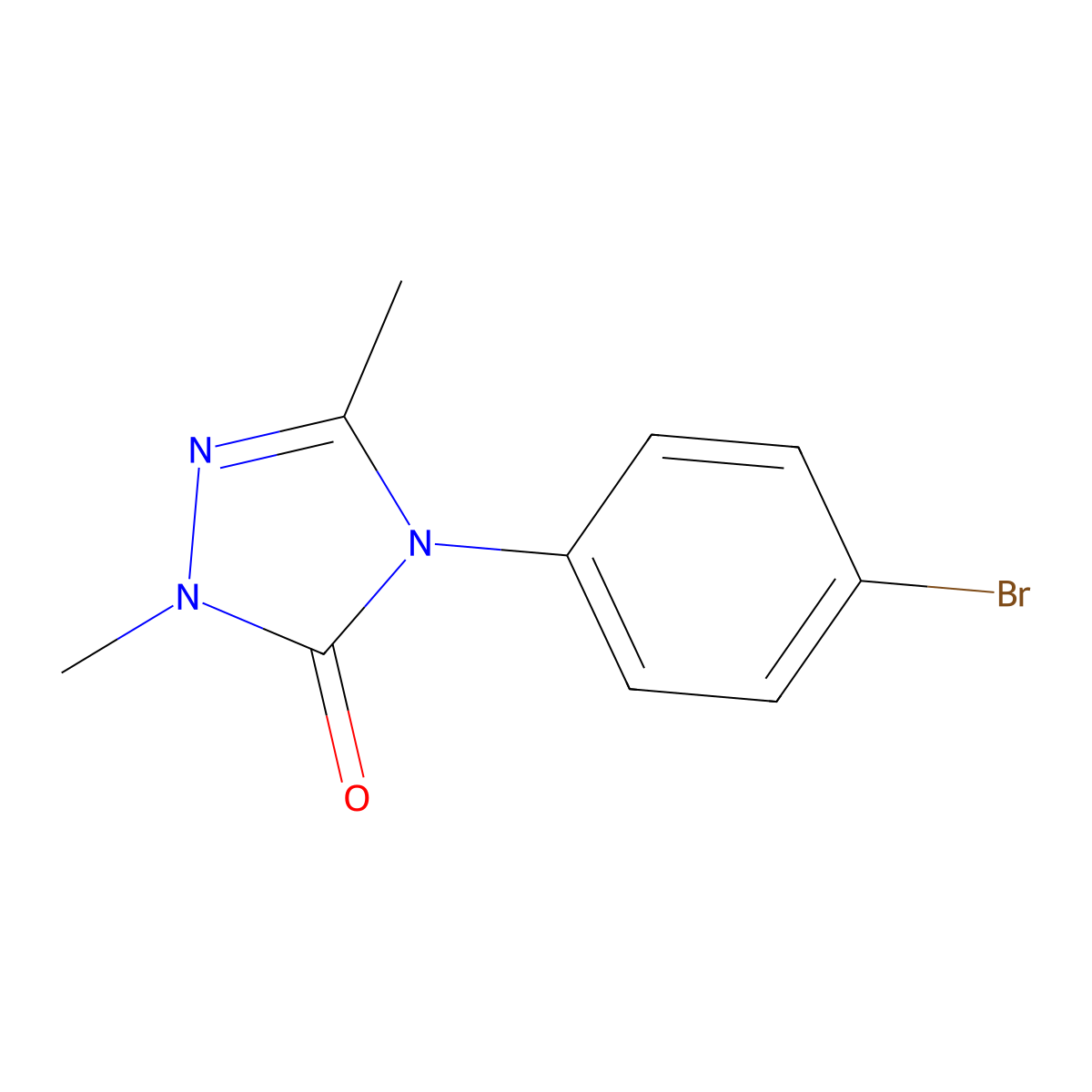 4-(4-Bromophenyl)-2,5-dimethyl-2,4-dihydro-3H-1,2,4-triazol-3-one molecular structure, CAS 3033744-22-5