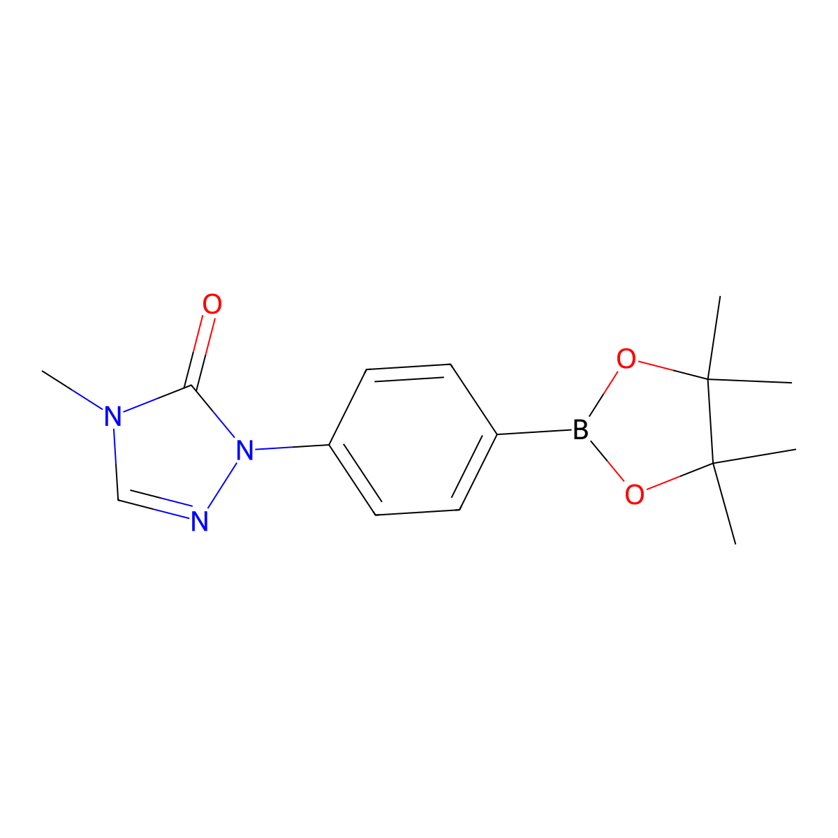 4-Methyl-2-(4-(4,4,5,5-tetramethyl-1,3,2-dioxaborolan-2-yl)phenyl)-2,4-dihydro-3H-1,2,4-triazol-3-one molecular structure, CAS 3033745-29-5