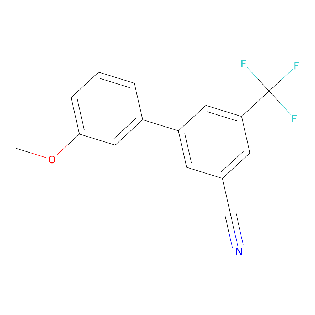 3'-Methoxy-5-(trifluoromethyl)-[1,1'-biphenyl]-3-carbonitrile molecular structure, CAS 3033890-94-4