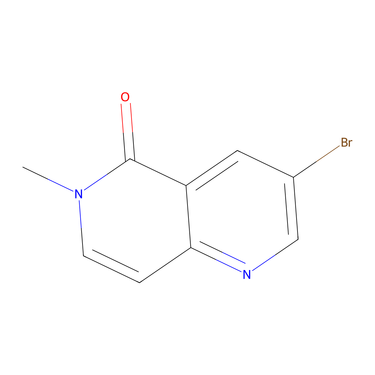 3-Bromo-6-methyl-1,6-naphthyridin-5-one molecular structure, CAS 3033893-30-7