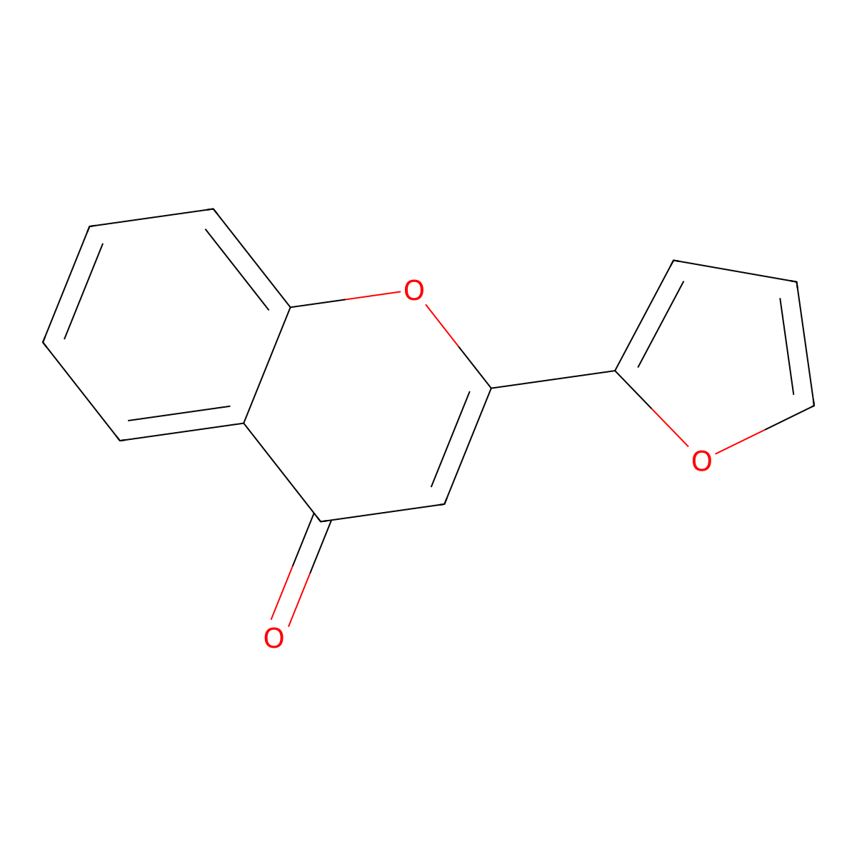 2-(Furan-2-yl)chromen-4-one molecular structure, CAS 3034-14-8