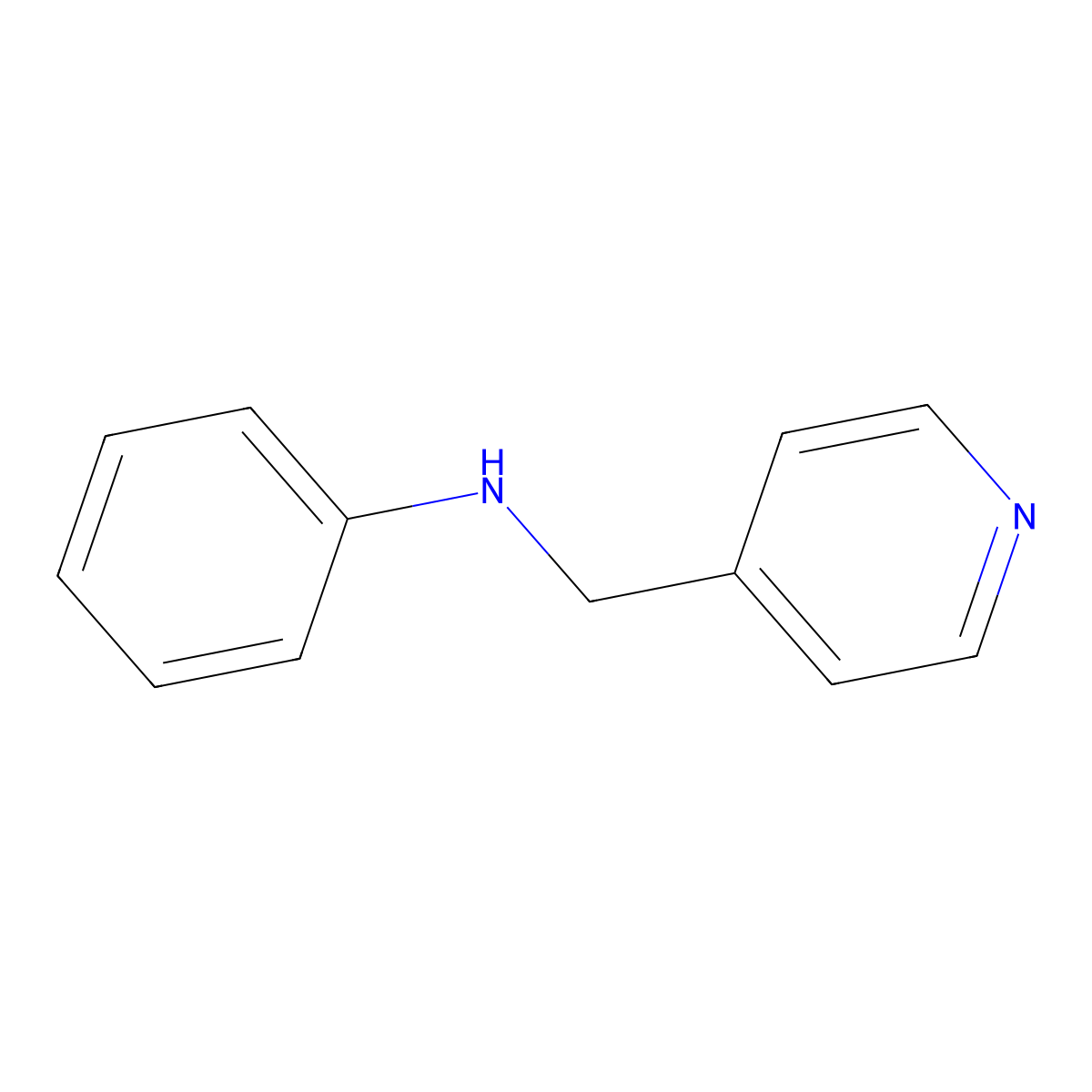 N-(pyridin-4-ylmethyl)aniline molecular structure, CAS 3034-32-0