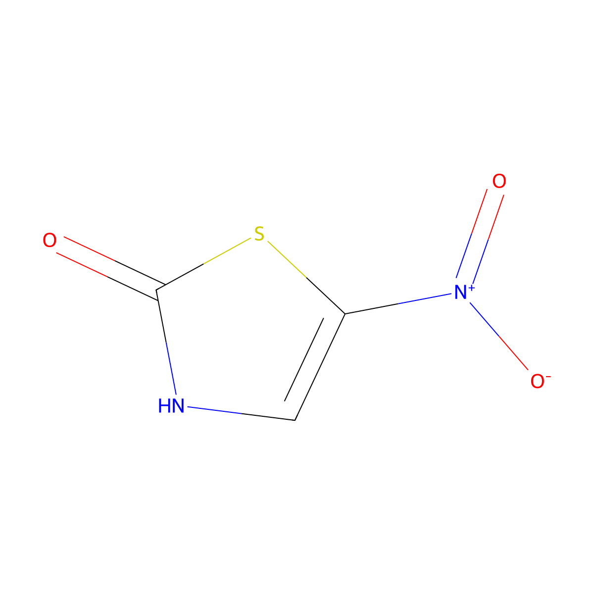 5-Nitro-2,3-dihydro-1,3-thiazol-2-one molecular structure, CAS 3034-49-9
