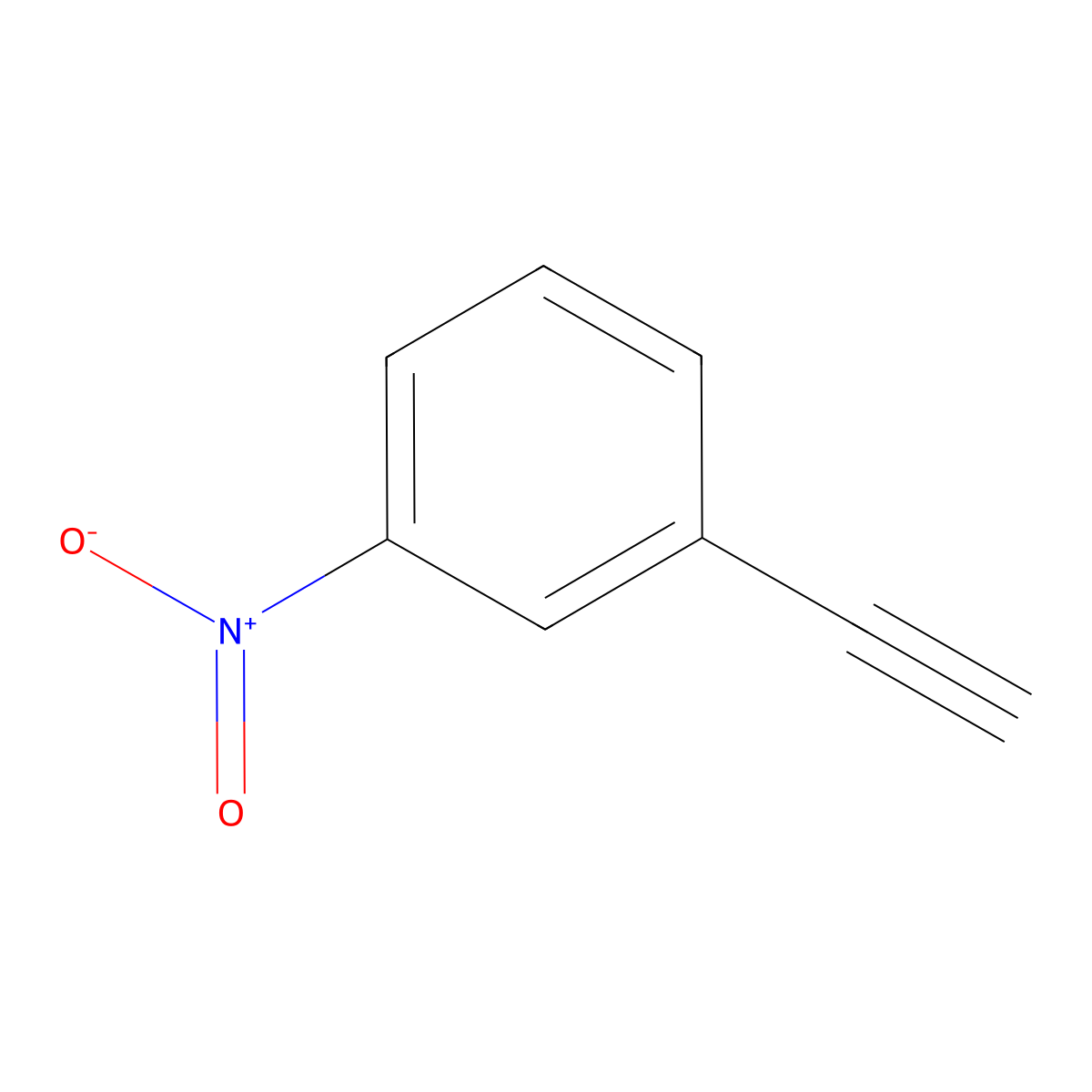 Benzene, 1-ethynyl-3-nitro- molecular structure, CAS 3034-94-4