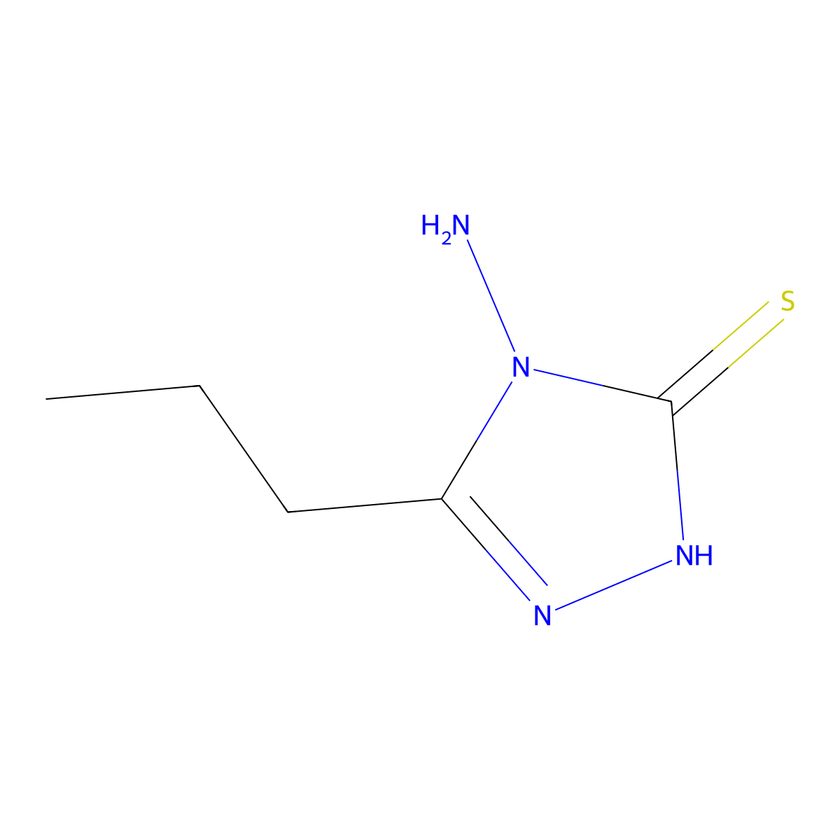 4-Amino-5-propyl-2,4-dihydro-3H-1,2,4-triazole-3-thione molecular structure, CAS 30342-87-1
