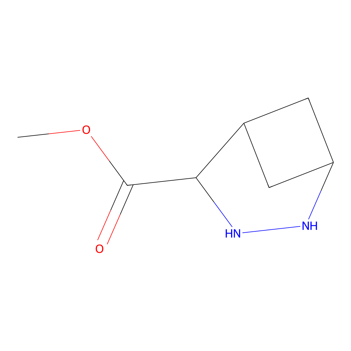 methyl (S)-2,3-diazabicyclo[3.1.1]heptane-4-carboxylate molecular structure, CAS 3034241-21-6