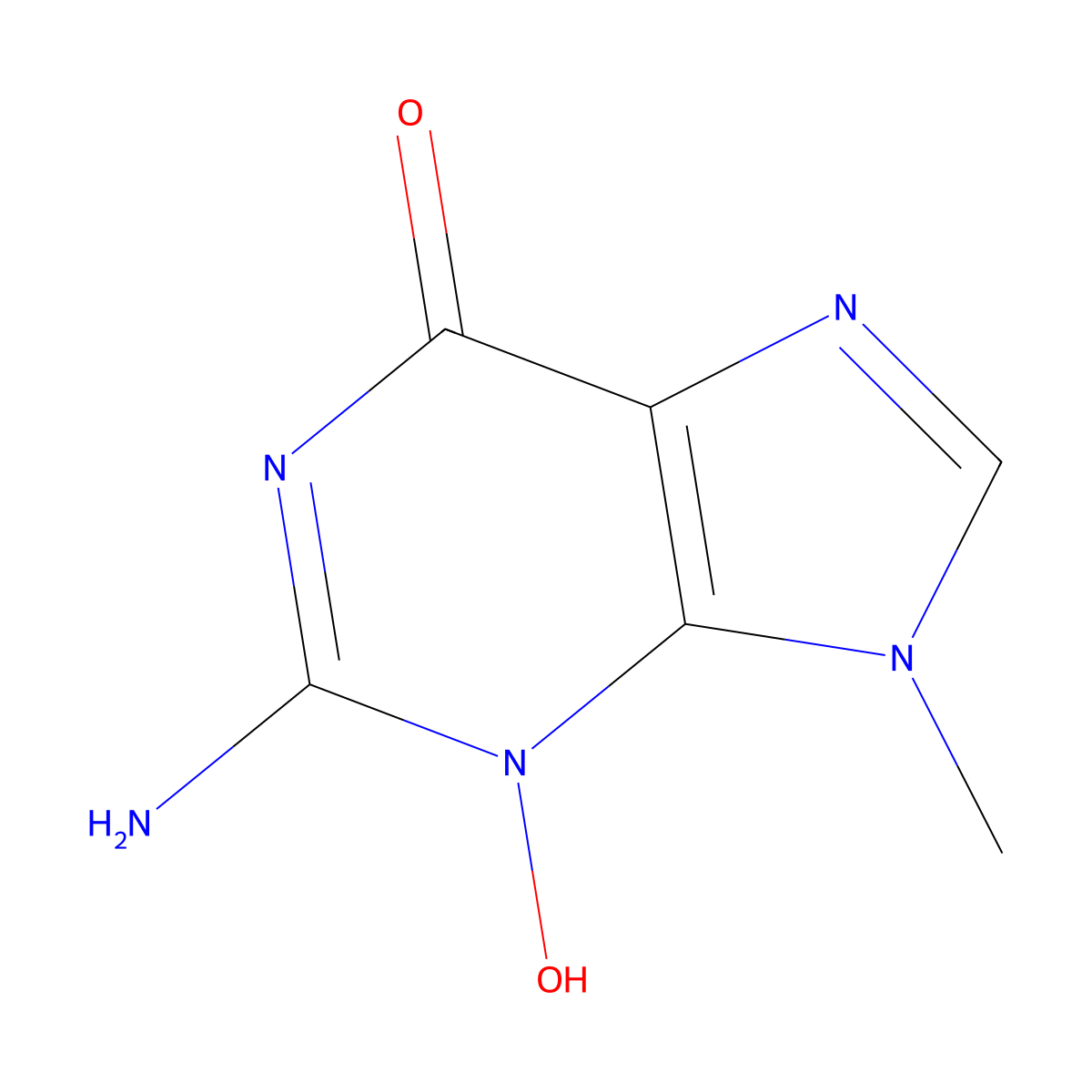 Guanine, 3-hydroxy-9-methyl- molecular structure, CAS 30345-28-9