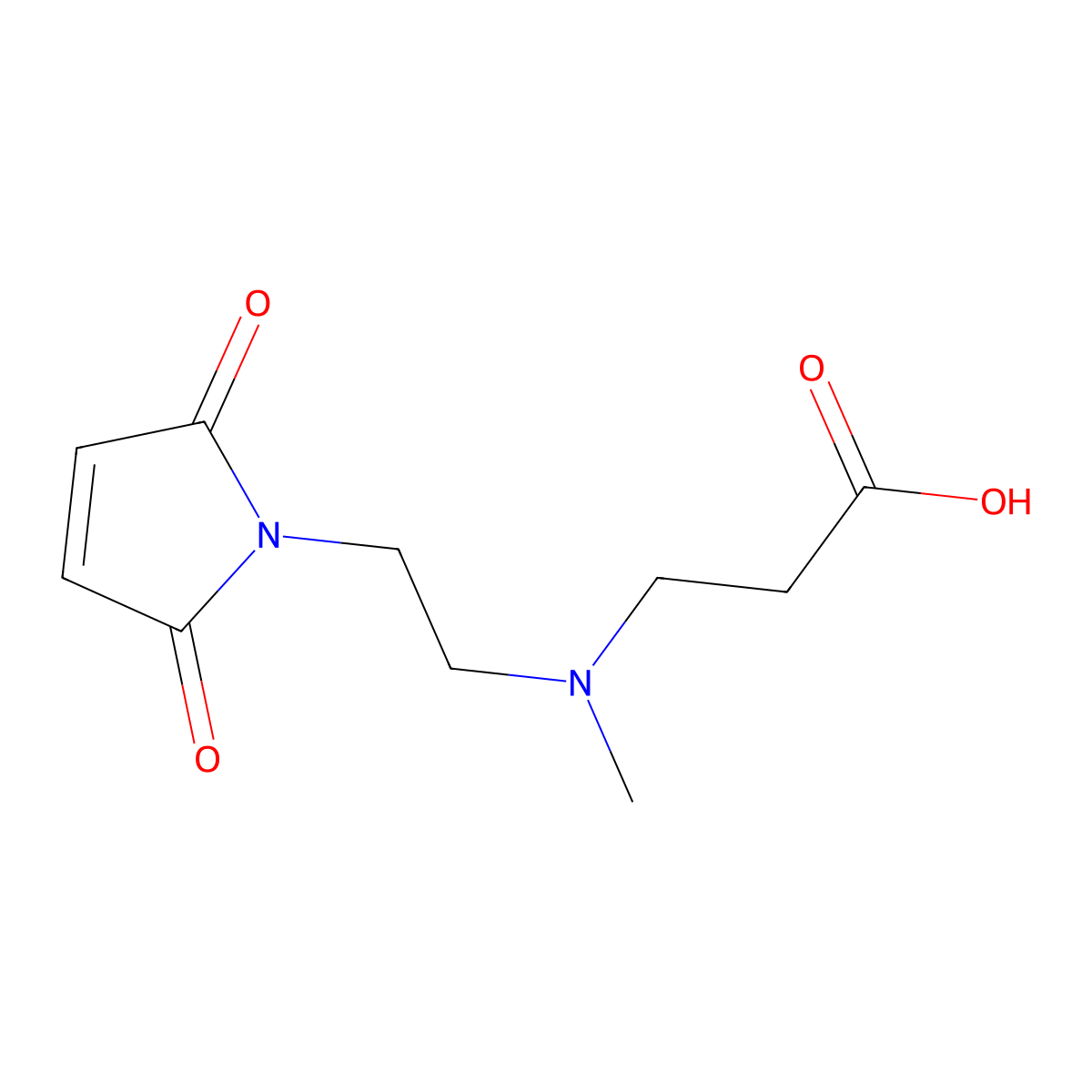 3-((2-(2,5-Dioxo-2,5-dihydro-1H-pyrrol-1-YL)ethyl)(methyl)amino)propanoic acid molecular structure, CAS 3034752-95-6