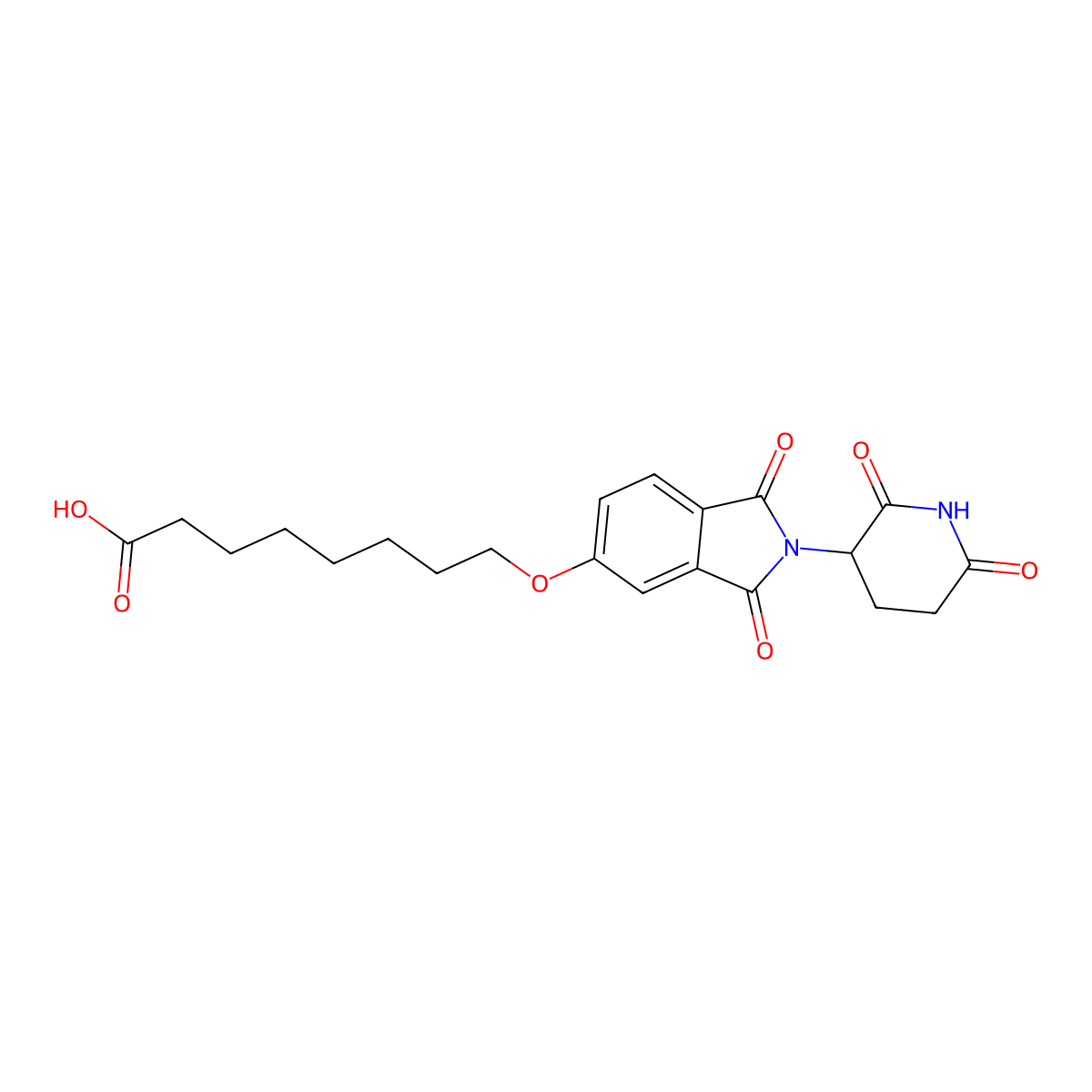 8-[[2-(2,6-Dioxo-3-piperidyl)-1,3-dioxo-5-isoindolinyl]oxy]octanoic Acid molecular structure, CAS 3034805-24-5