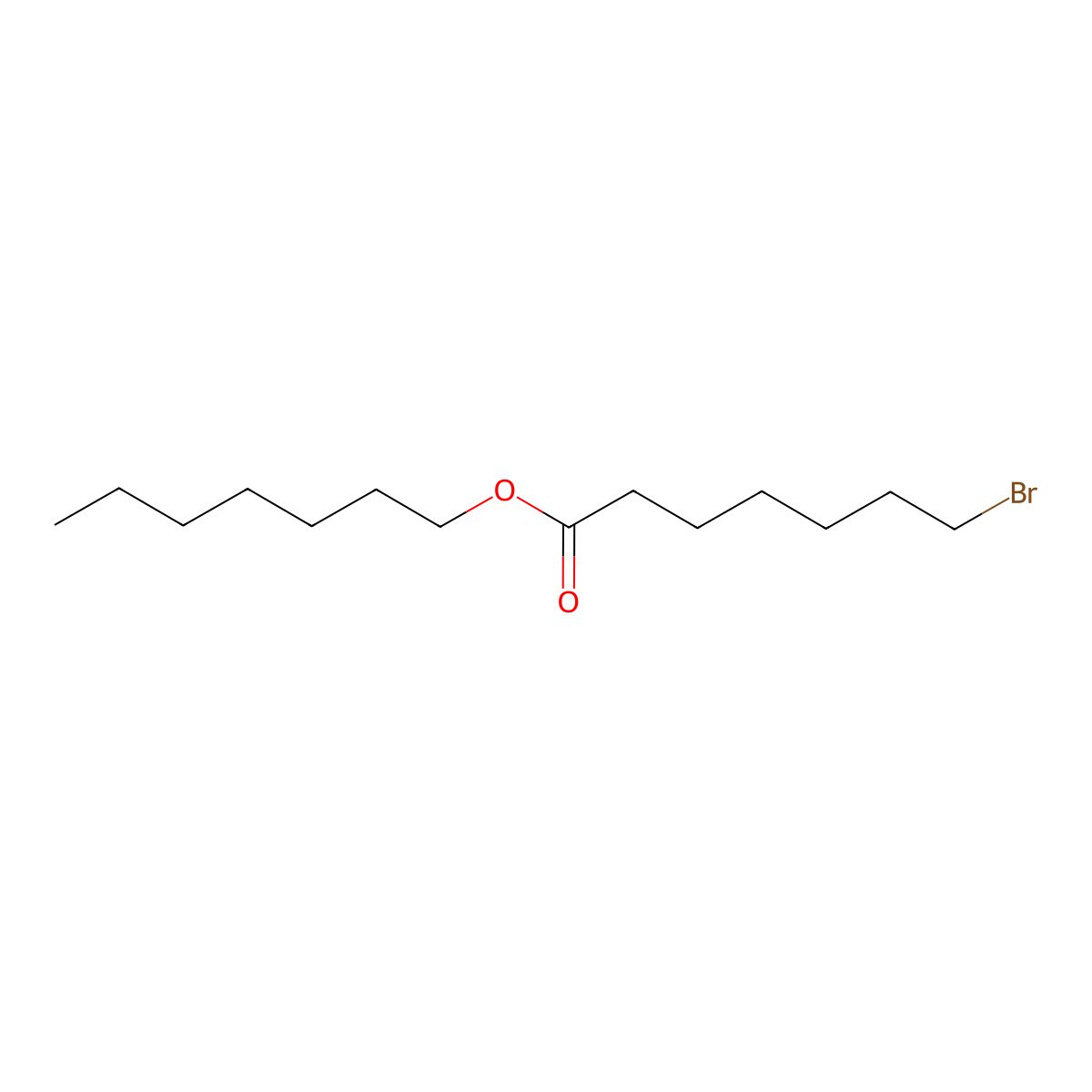 Heptyl 7-bromoheptanoate molecular structure, CAS 3034992-68-9