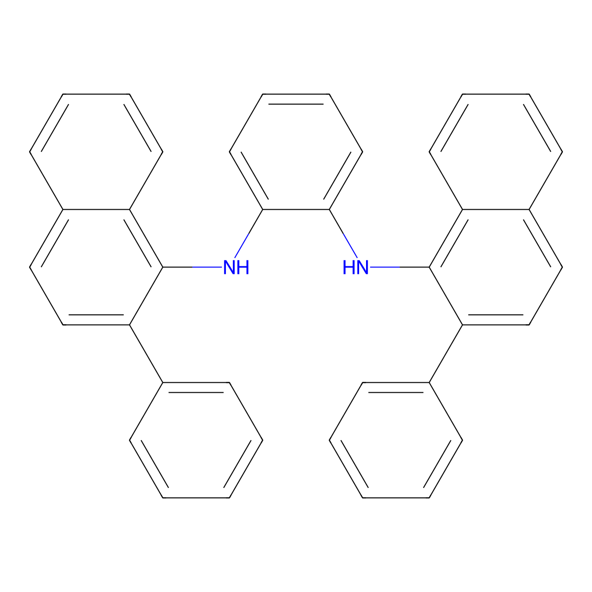 N1,N2-Bis(2-phenyl-1-naphthyl)benzene-1,2-diamine molecular structure, CAS 3035177-77-3