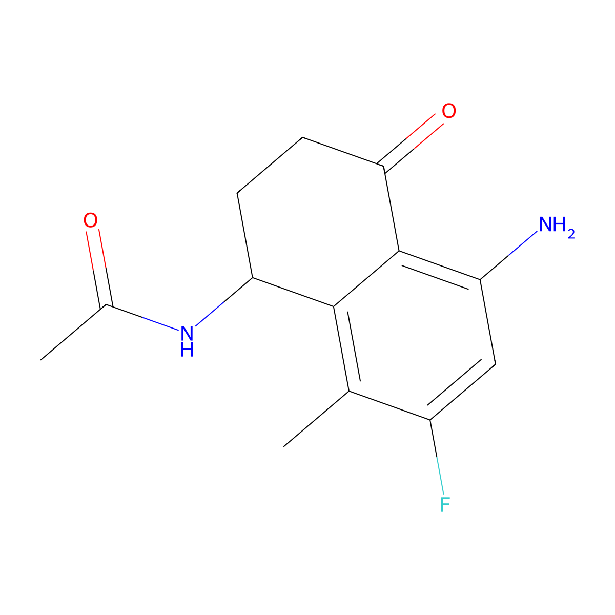 N-(5-Amino-7-fluoro-8-methyl-4-oxo-tetralin-1-YL)acetamide molecular structure, CAS 3035271-67-8