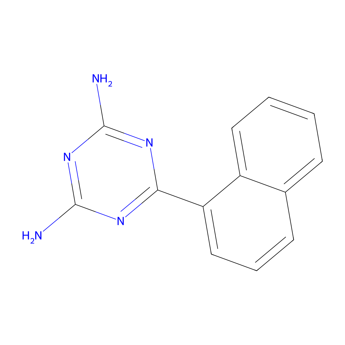 6-(1-Naphthyl)-s-triazine-2,4-diamine molecular structure, CAS 30354-93-9