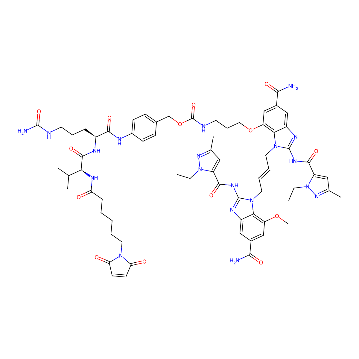 diABZI-V/C-Mal molecular structure, CAS 3035557-55-9