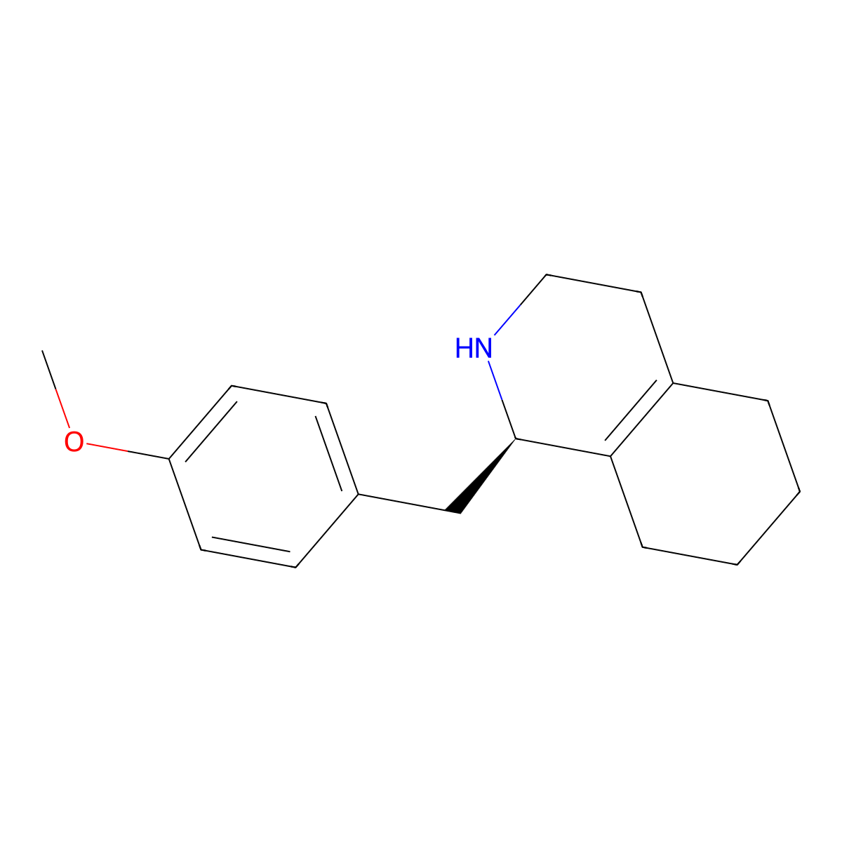 (1R)-1,2,3,4,5,6,7,8-Octahydro-1-((4-methoxyphenyl)methyl)isoquinoline molecular structure, CAS 30356-08-2