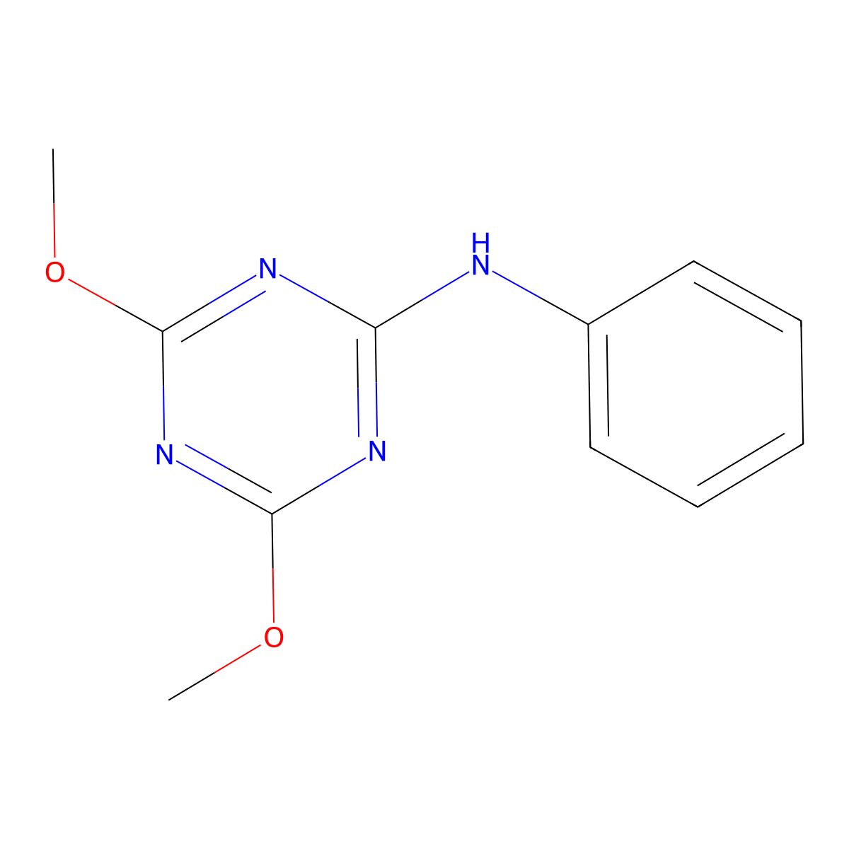 4,6-dimethoxy-N-phenyl-1,3,5-triazin-2-amine molecular structure, CAS 30358-01-1