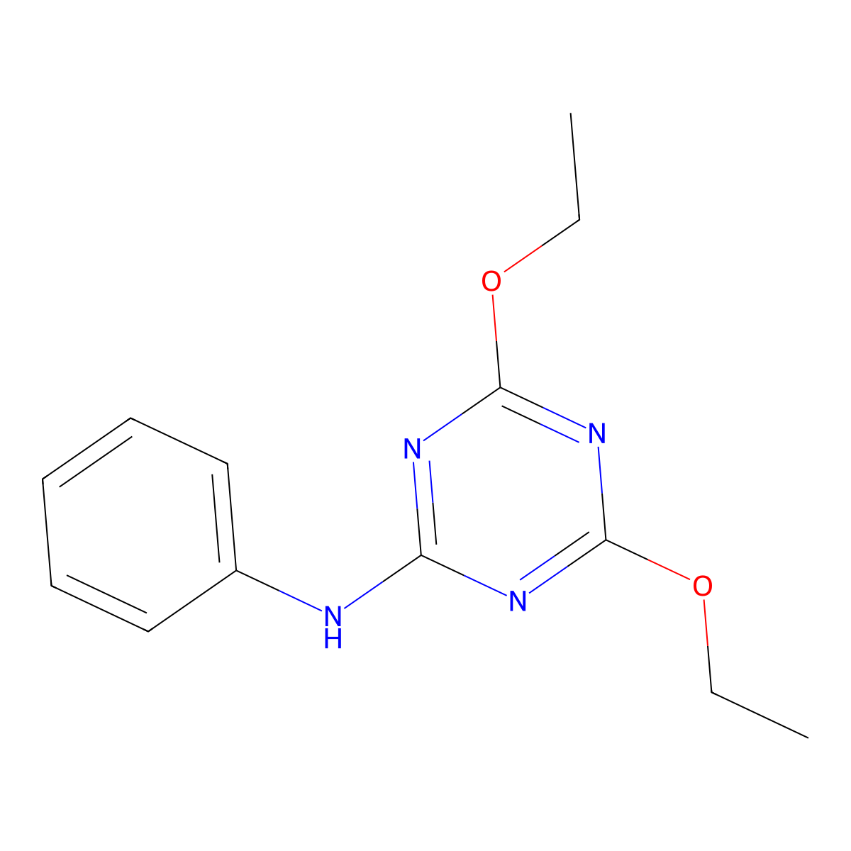 4,6-diethoxy-N-phenyl-1,3,5-triazin-2-amine molecular structure, CAS 30358-08-8