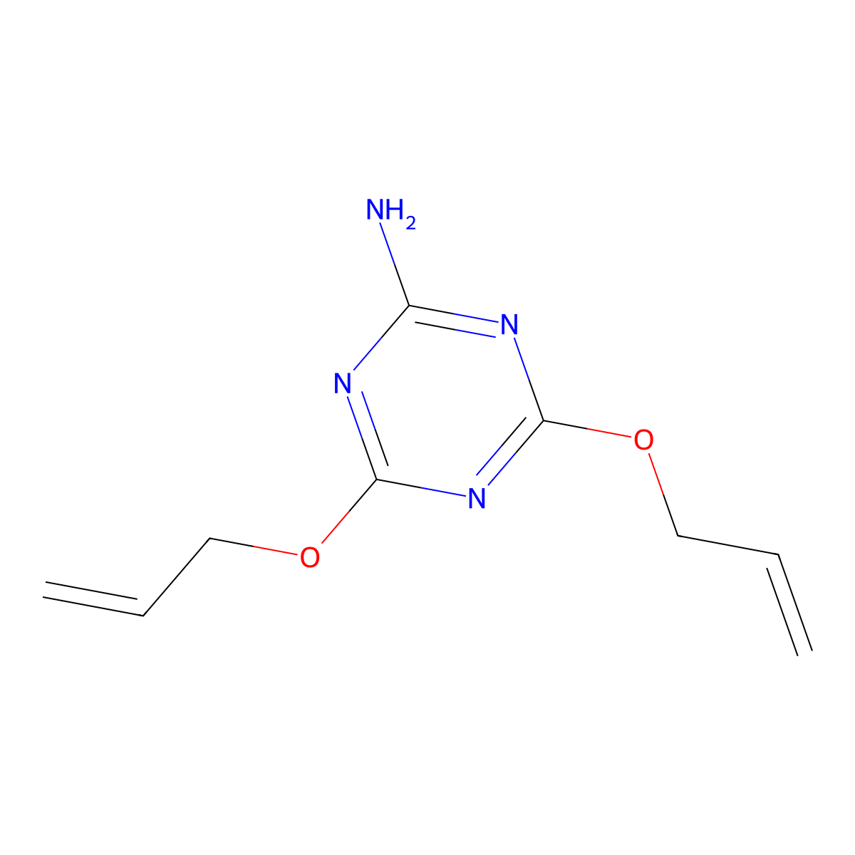 2,4-Diallyloxy-6-amino-1,3,5-triazine molecular structure, CAS 30358-11-3