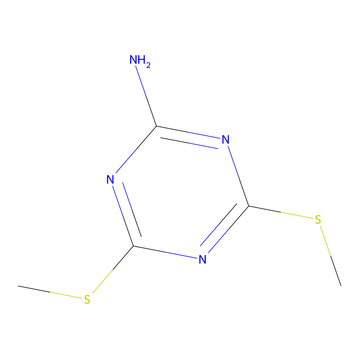 4,6-Bis(methylsulfanyl)-1,3,5-triazin-2-amine molecular structure, CAS 30358-19-1