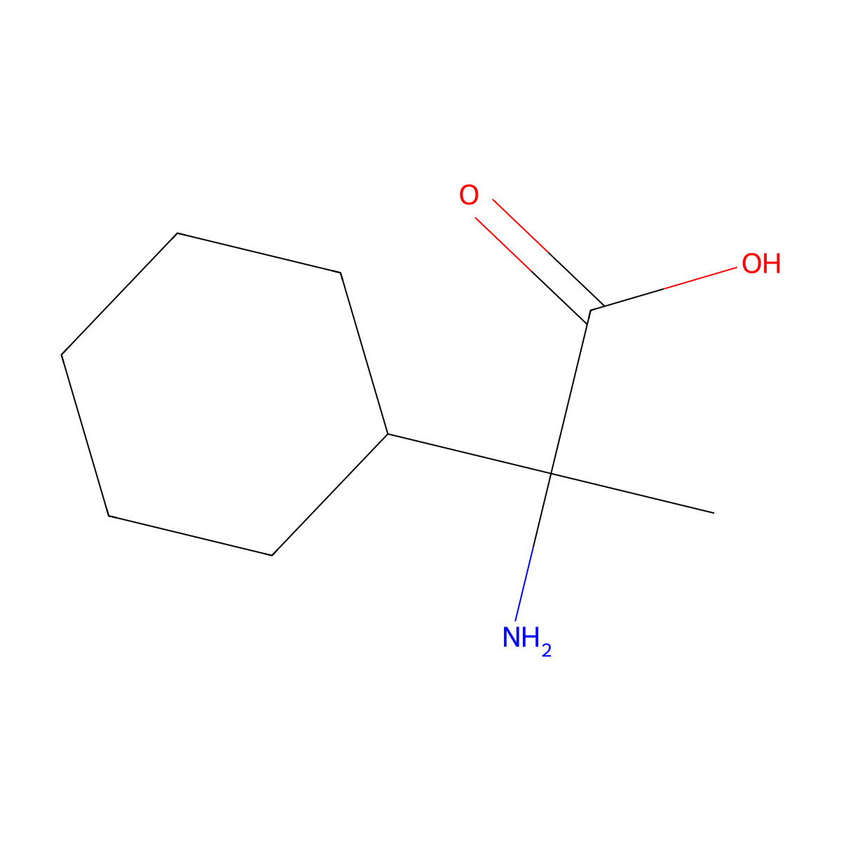 (2S)-2-amino-2-cyclohexylpropanoic acid molecular structure, CAS 30358-61-3