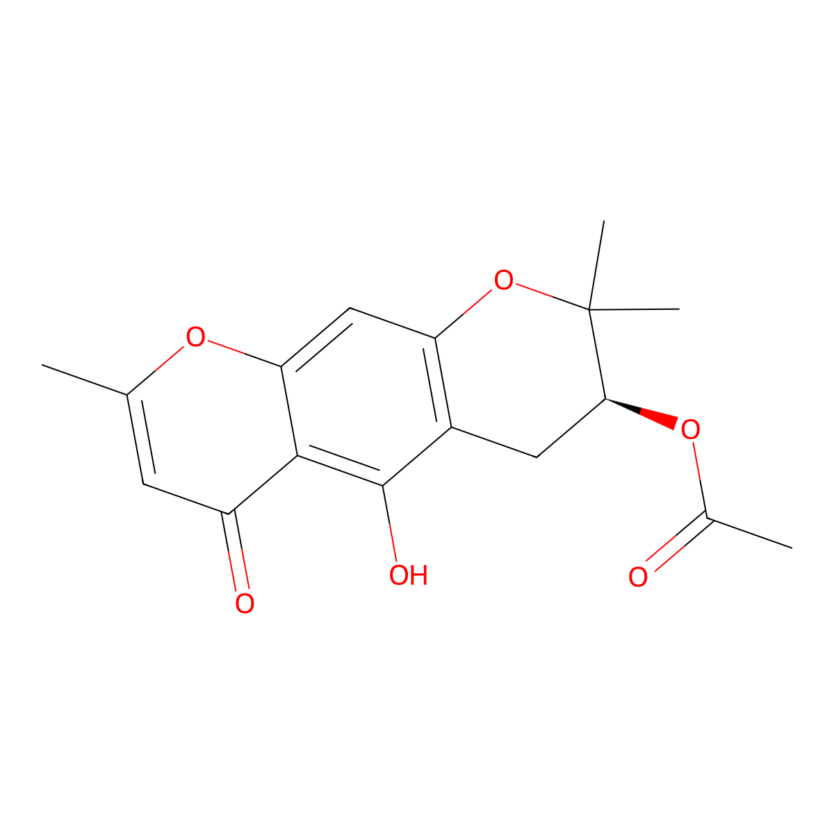 3'-O-Acetylhamaudol molecular structure, CAS 30358-88-4