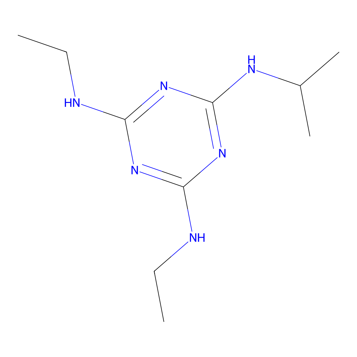N,N'-Diethyl-N''-isopropyl-1,3,5-triazine-2,4,6-triamine molecular structure, CAS 30360-19-1