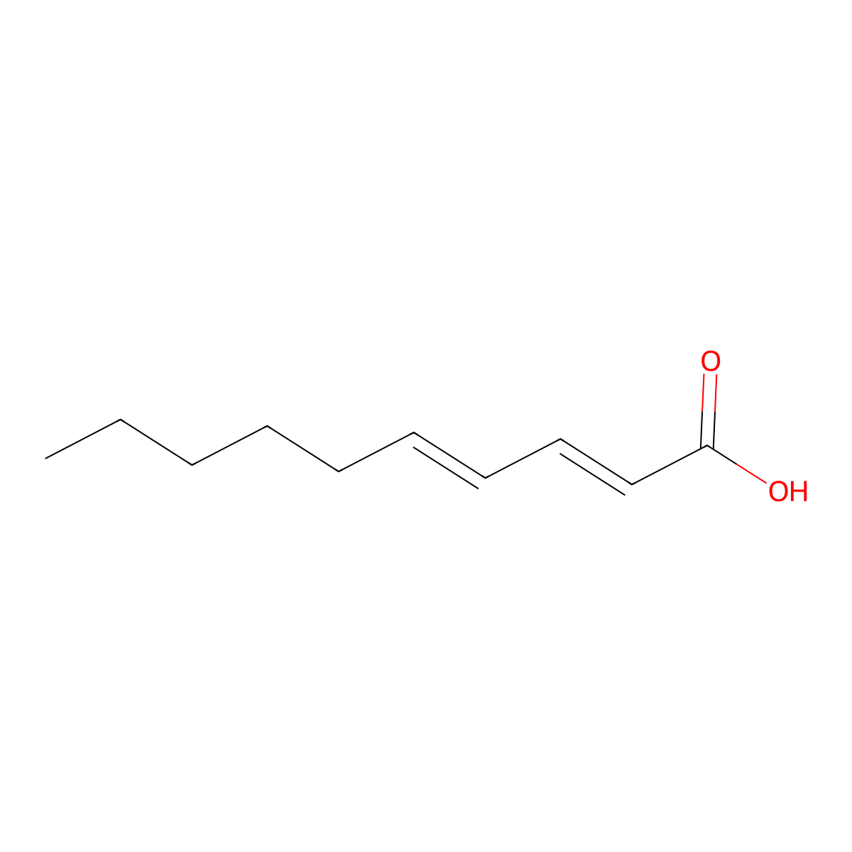 2,4-Decadienoic acid, (2E,4E)- molecular structure, CAS 30361-33-2