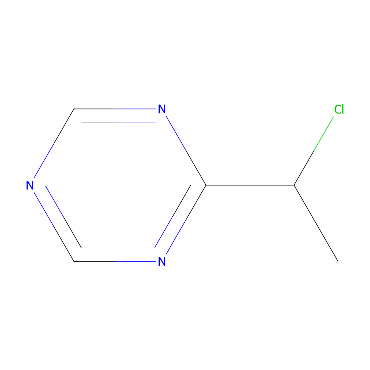 2-(1-Chloroethyl)-1,3,5-triazine molecular structure, CAS 30361-85-4