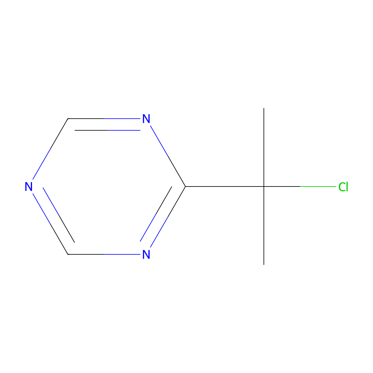 2-(2-Chloropropan-2-yl)-1,3,5-triazine molecular structure, CAS 30361-88-7