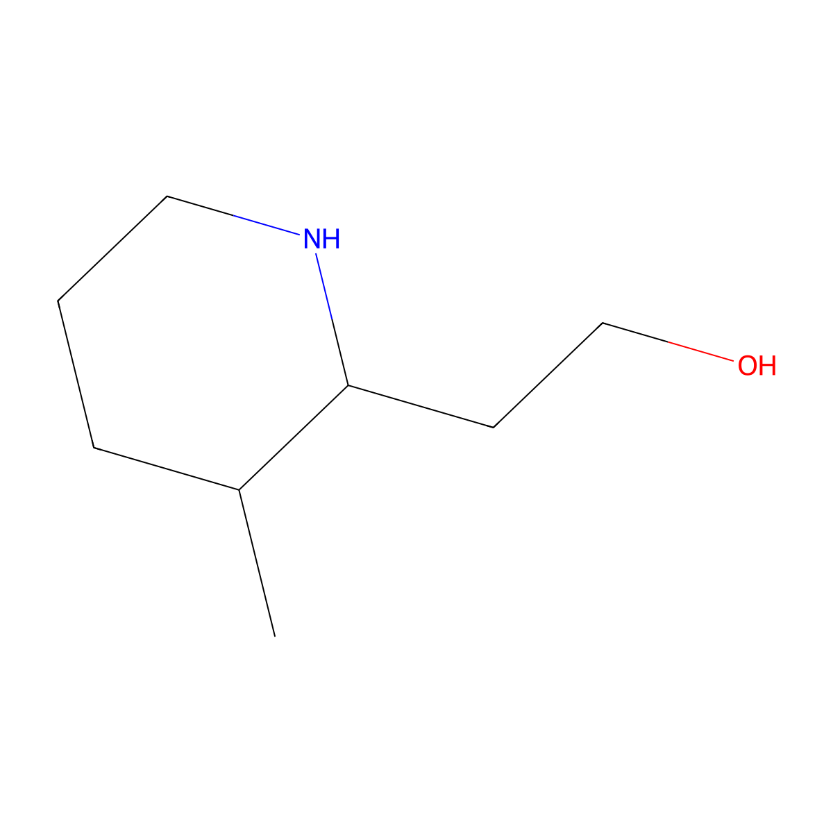 2-(3-Methylpiperidin-2-yl)ethan-1-ol molecular structure, CAS 30364-12-6