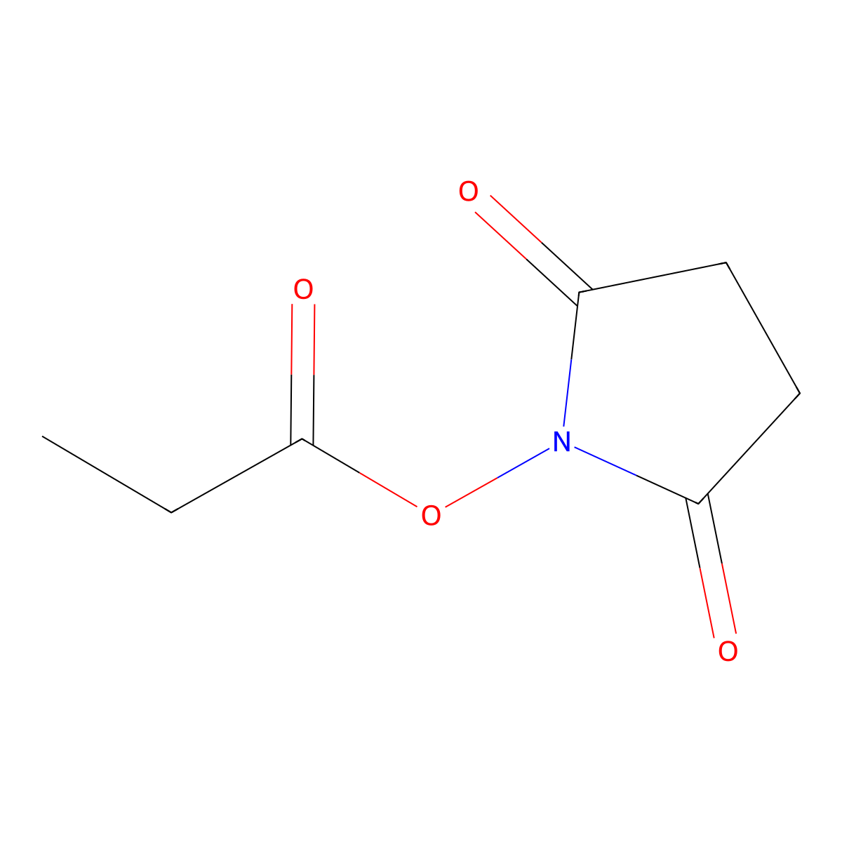 N-(Propionyloxy)succinimide molecular structure, CAS 30364-55-7