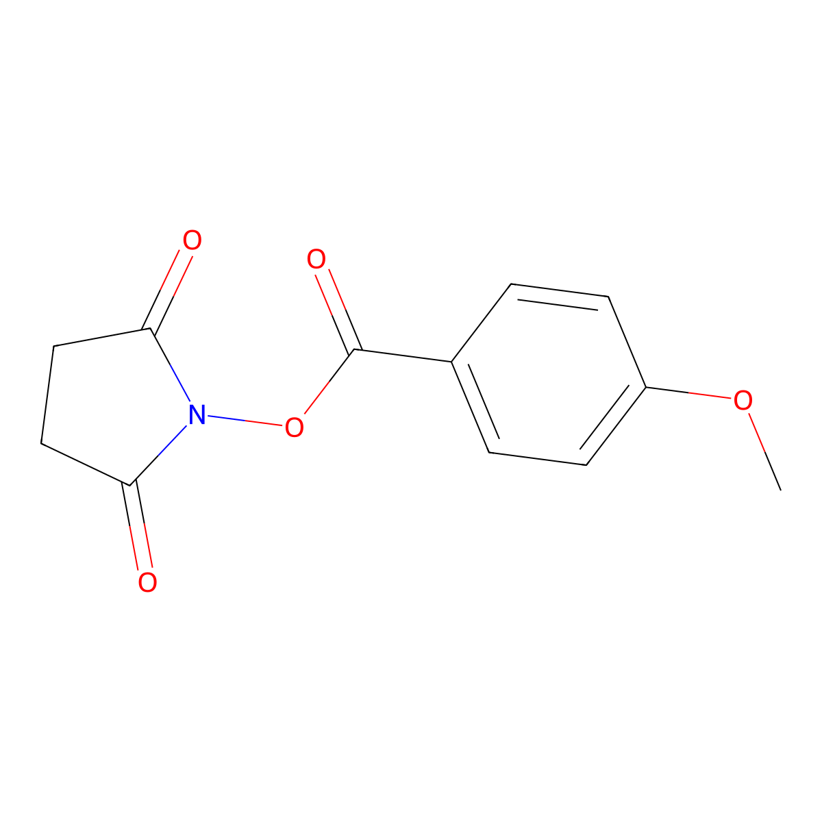 2,5-Dioxopyrrolidin-1-yl 4-methoxybenzoate molecular structure, CAS 30364-57-9