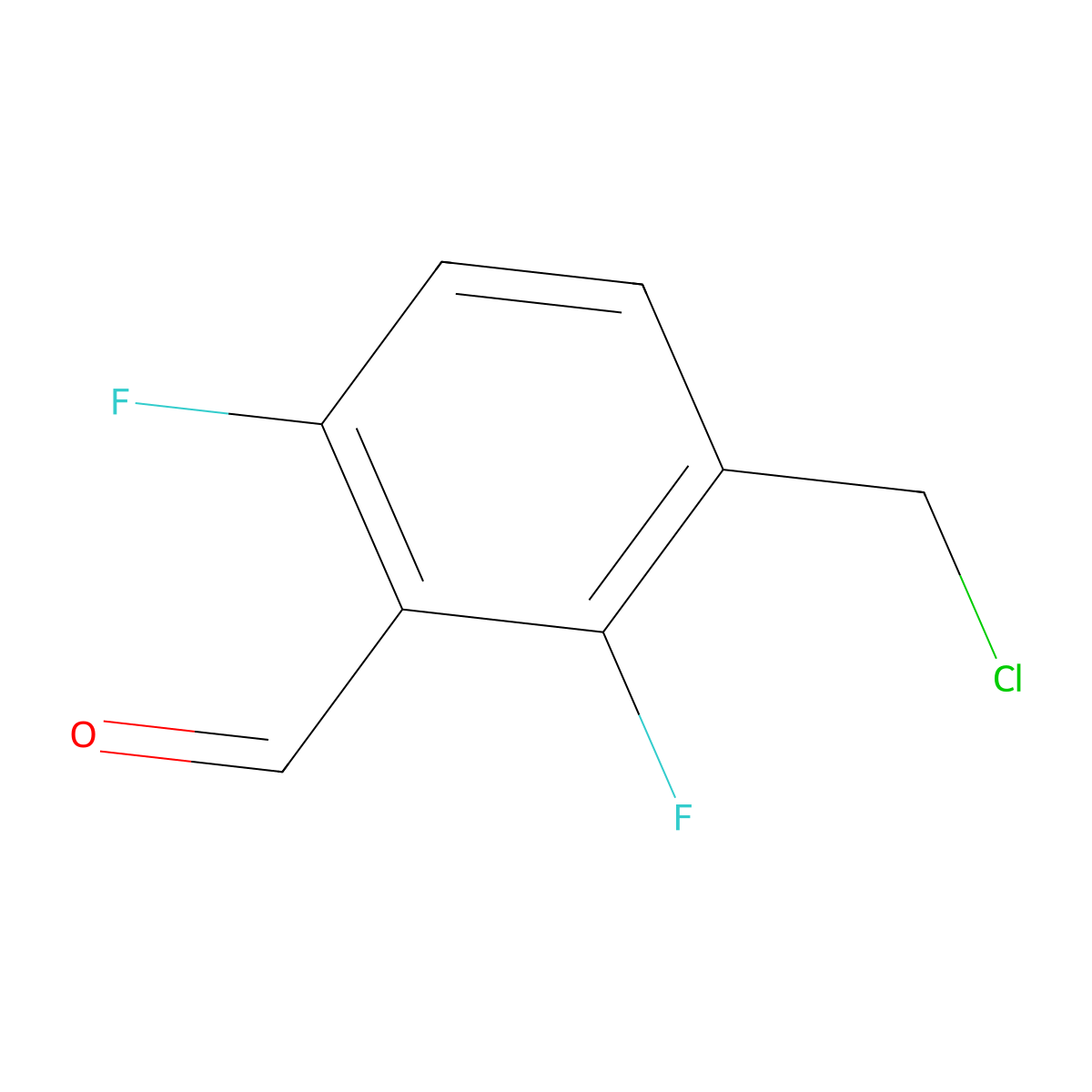 3-(Chloromethyl)-2,6-difluorobenzaldehyde molecular structure, CAS 3036570-16-5