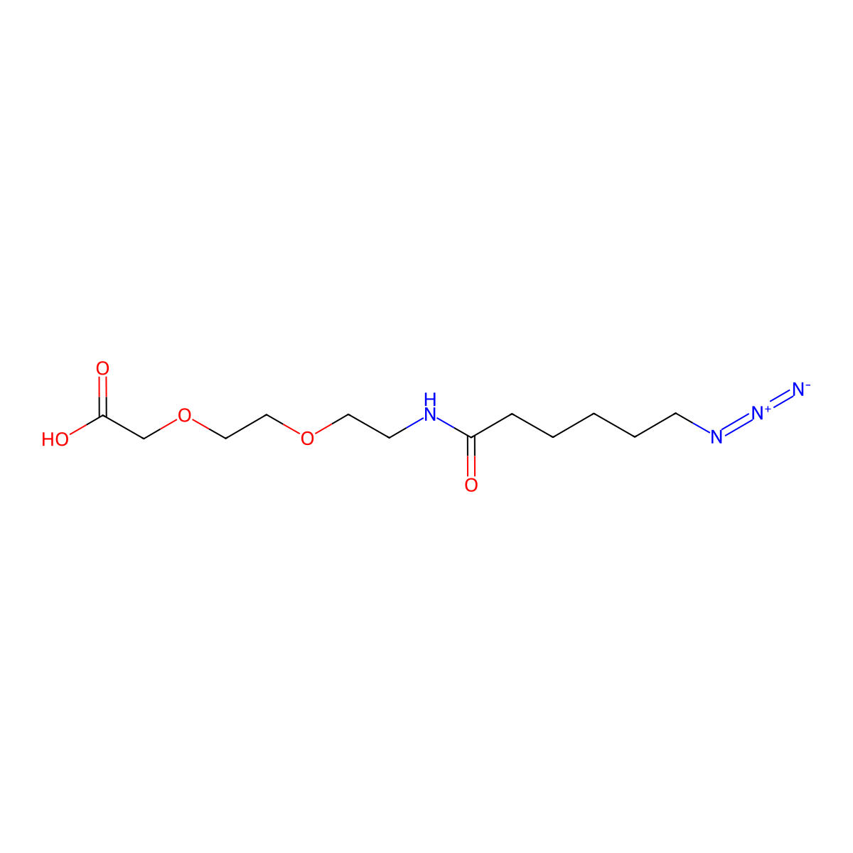 2-[2-[2-(6-Azidohexanoylamino)ethoxy]ethoxy]acetic acid molecular structure, CAS 3036674-82-2
