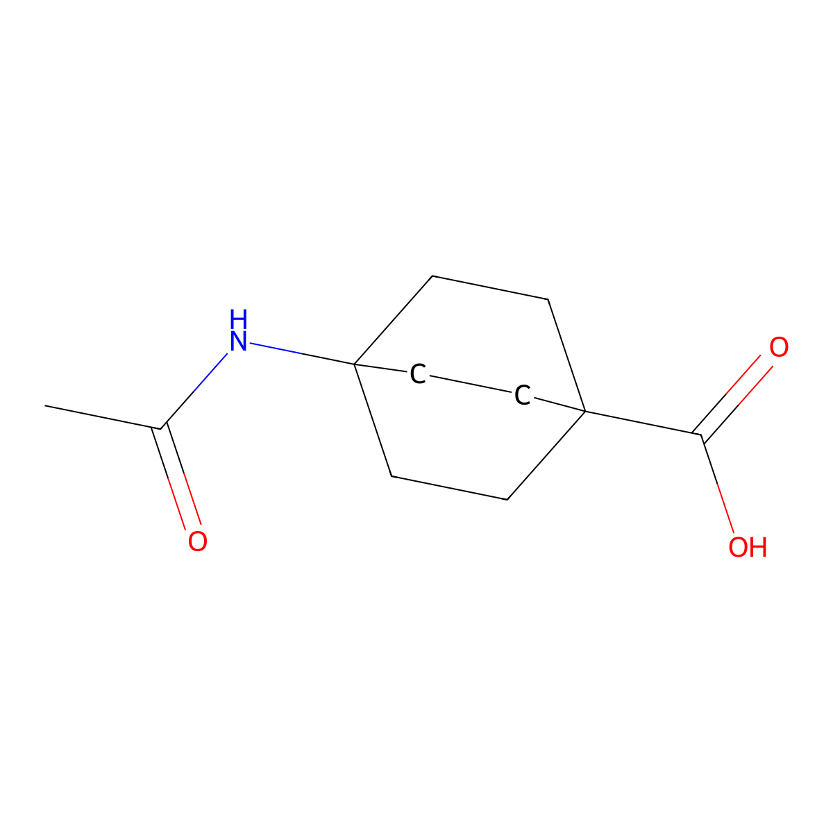4-Acetamidobicyclo[2.2.2]octane-1-carboxylic acid molecular structure, CAS 30367-61-4