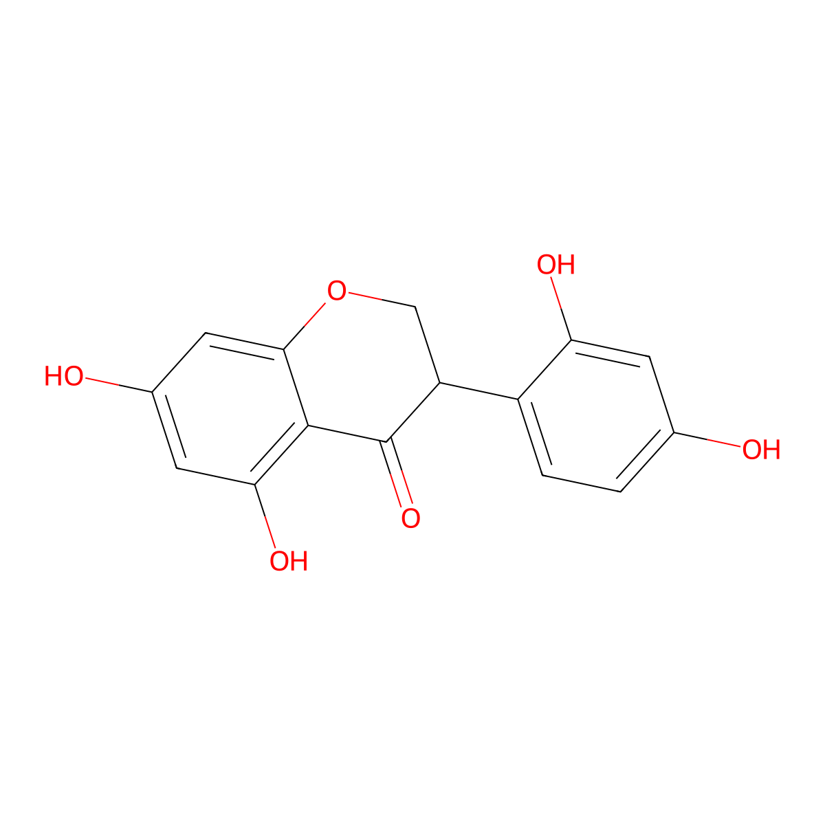 3-(2,4-Dihydroxyphenyl)-2,3-dihydro-5,7-dihydroxy-4H-1-benzopyran-4-one molecular structure, CAS 30368-42-4