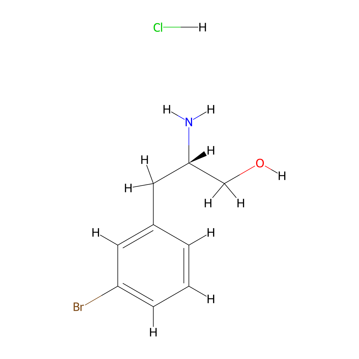 (2S)-2-amino-3-(3-bromophenyl)propan-1-ol hydrochloride molecular structure, CAS 3036845-08-3