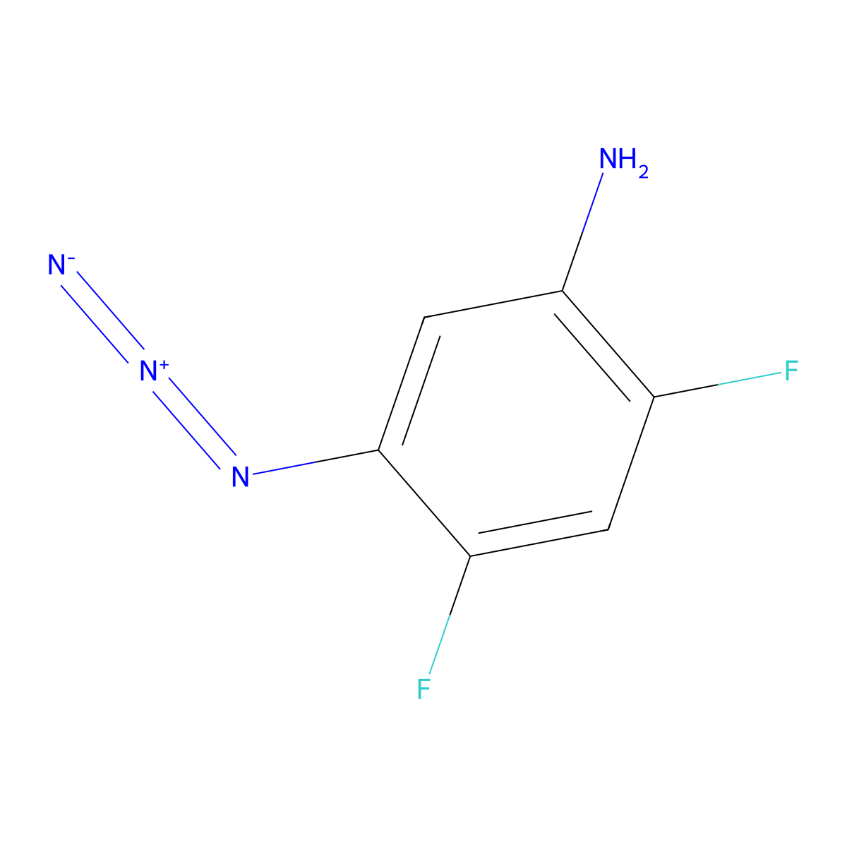 5-Azido-2,4-difluoroaniline molecular structure, CAS 3036881-76-9