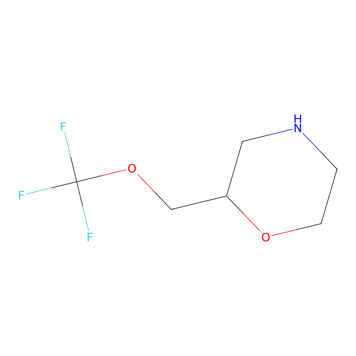 2-[(Trifluoromethoxy)methyl]morpholine molecular structure, CAS 3036881-82-7
