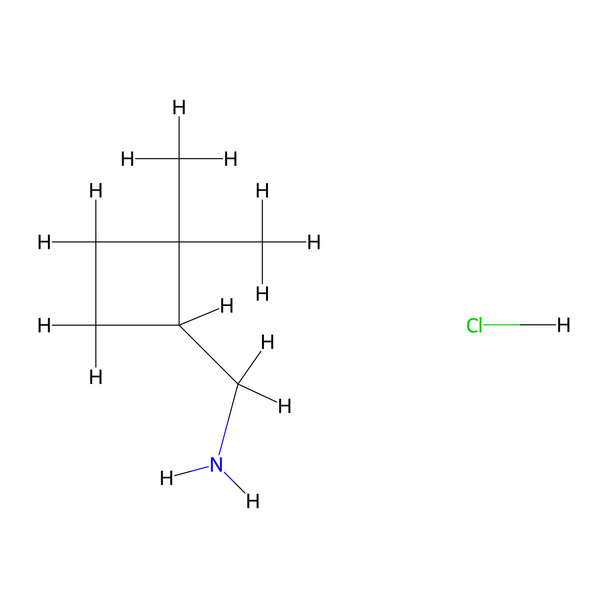 1-(Aminomethyl)-2,2-dimethylcyclobutane Hydrochloride molecular structure, CAS 3036885-51-2