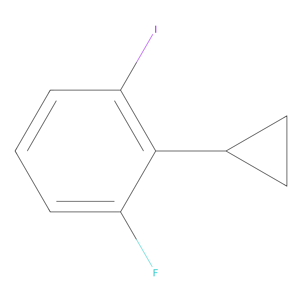 2-Cyclopropyl-1-fluoro-3-iodobenzene molecular structure, CAS 3036885-61-4